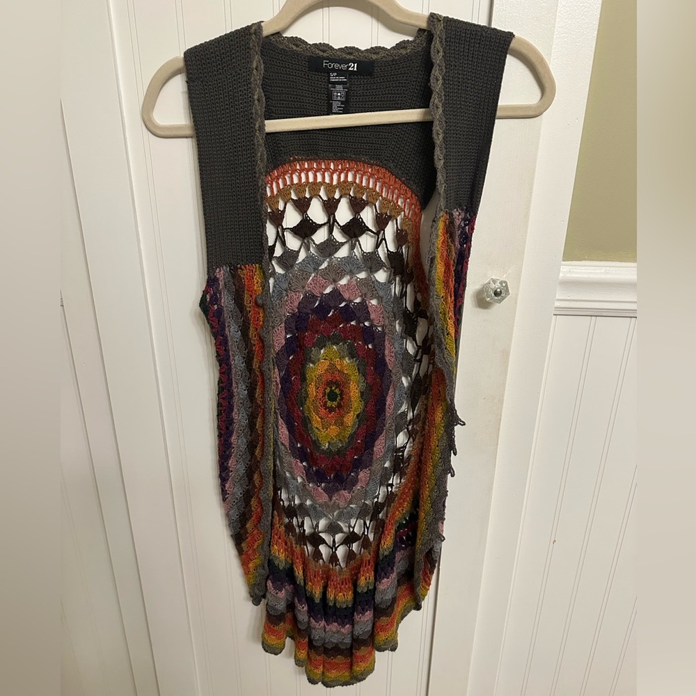 Forever 21 Multicolor Crochet Top